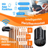 KESSER® Slimme Radiatorknop - Thermostaatkop - LCD-scherm - Zwart